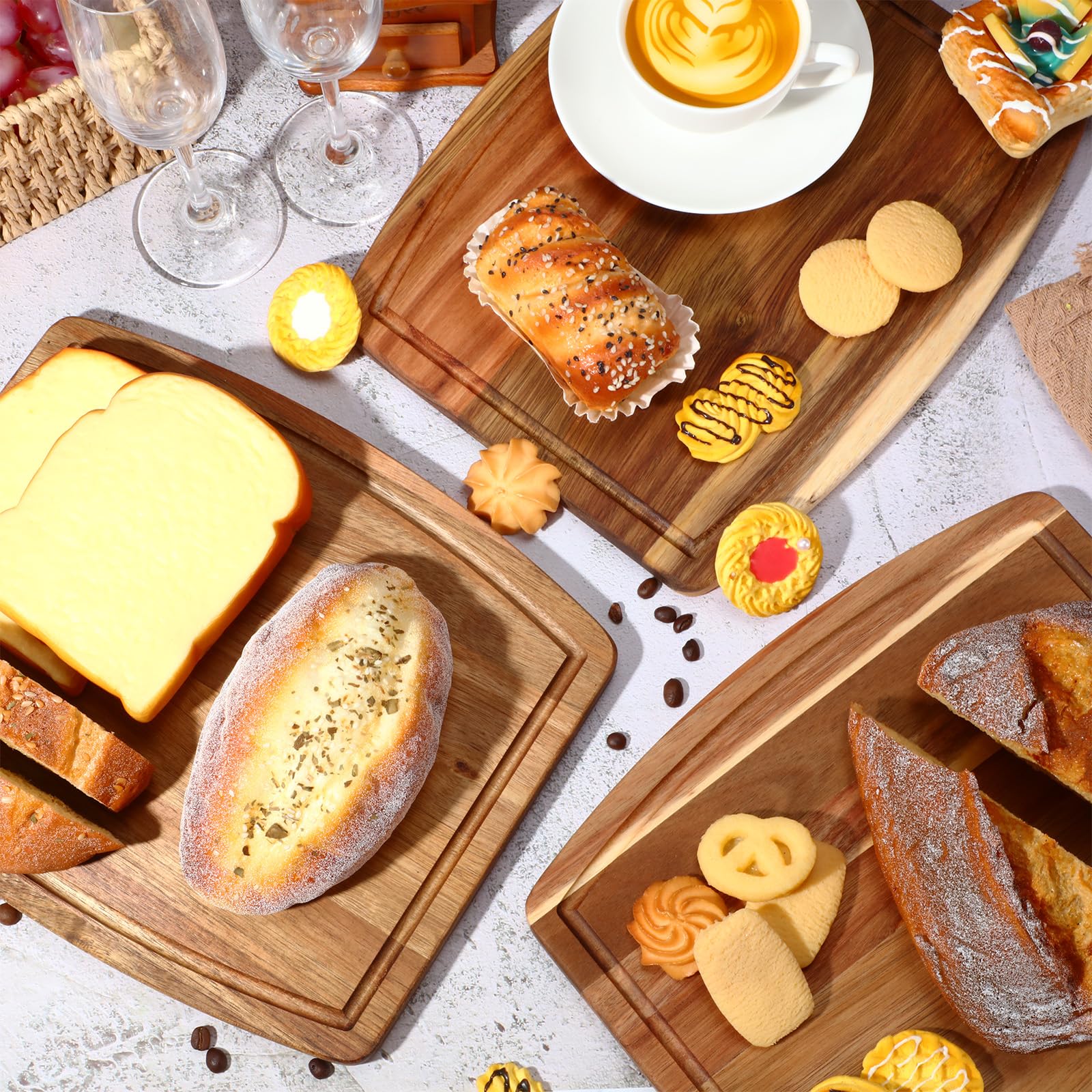 Acacia Wood Cutting Boards Bulk for Laser Engraving Wooden Dinner Plates