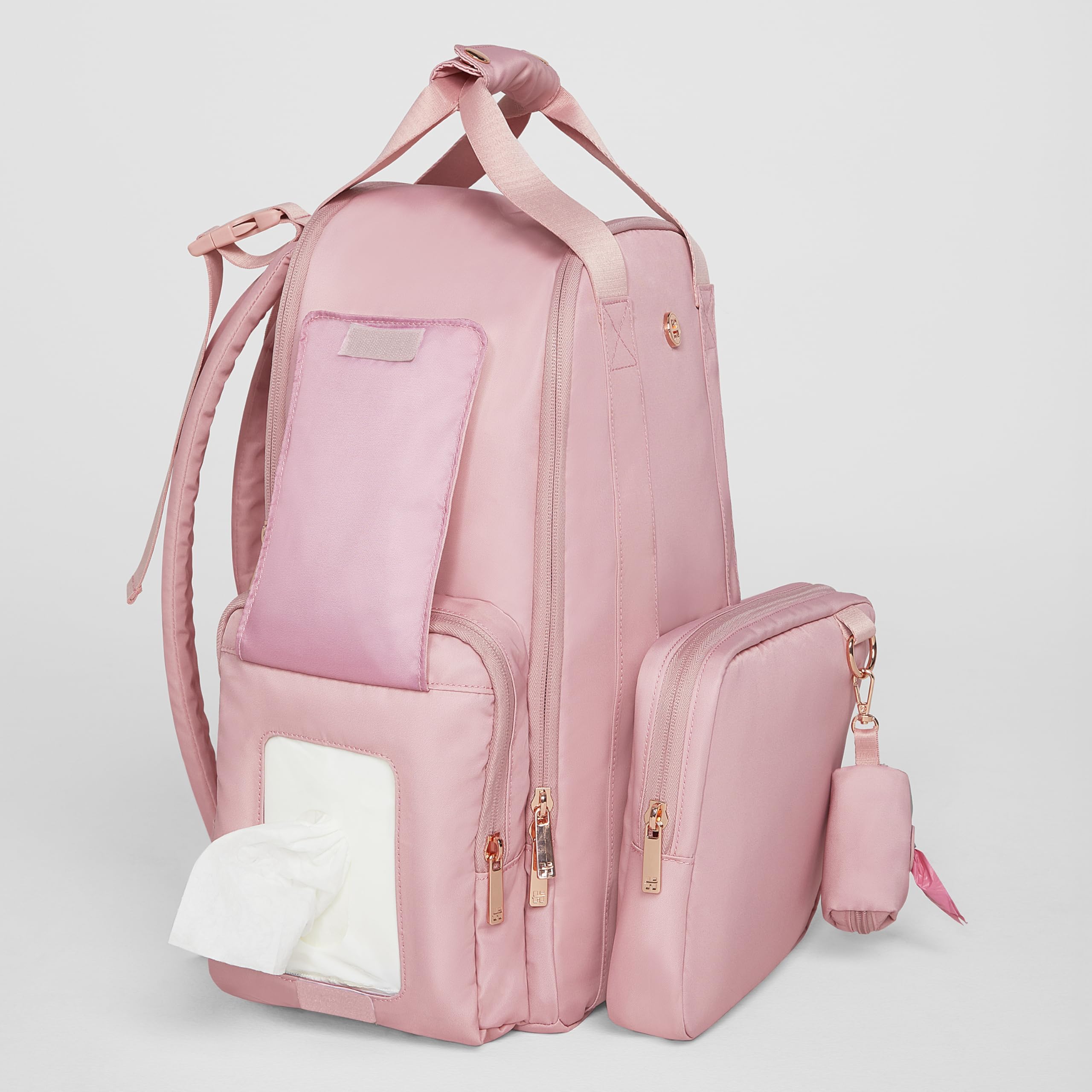 Hug Pack Diaper Backpack, Bridal Rose, O/S