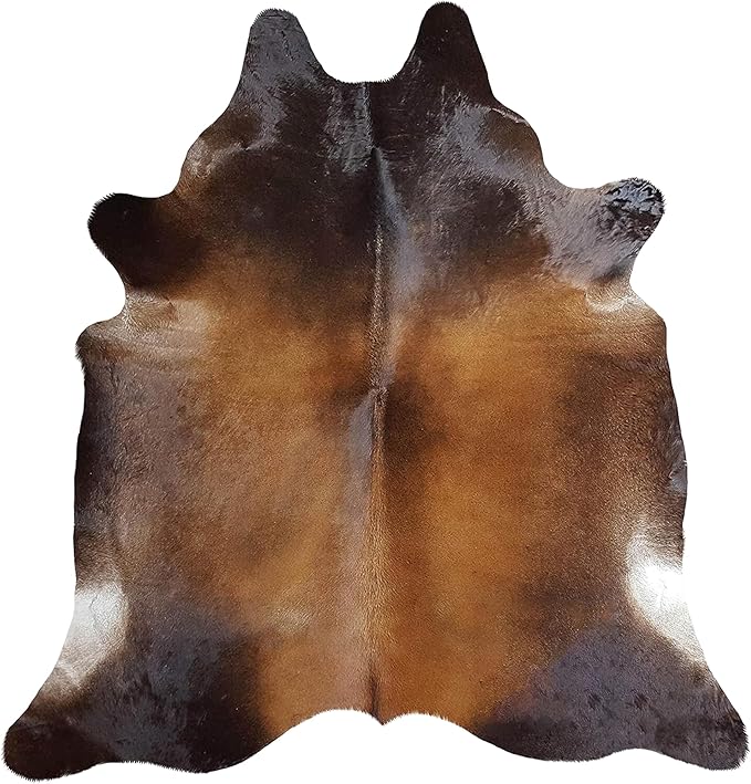 100% Genuine Mahogany Brown Cowhide Rug