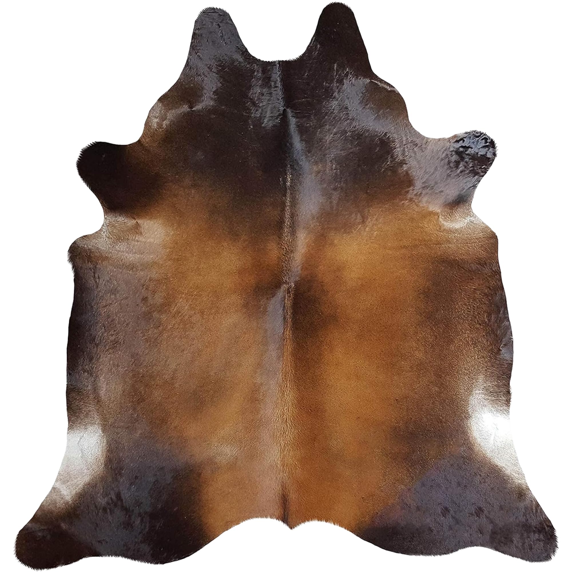 100% Genuine Mahogany Brown Cowhide Rug - Modern Style Animal Skin Rug & Floor