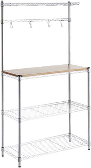 3 Tier Kitchen Bakers Rack with Storage, Removeable Top