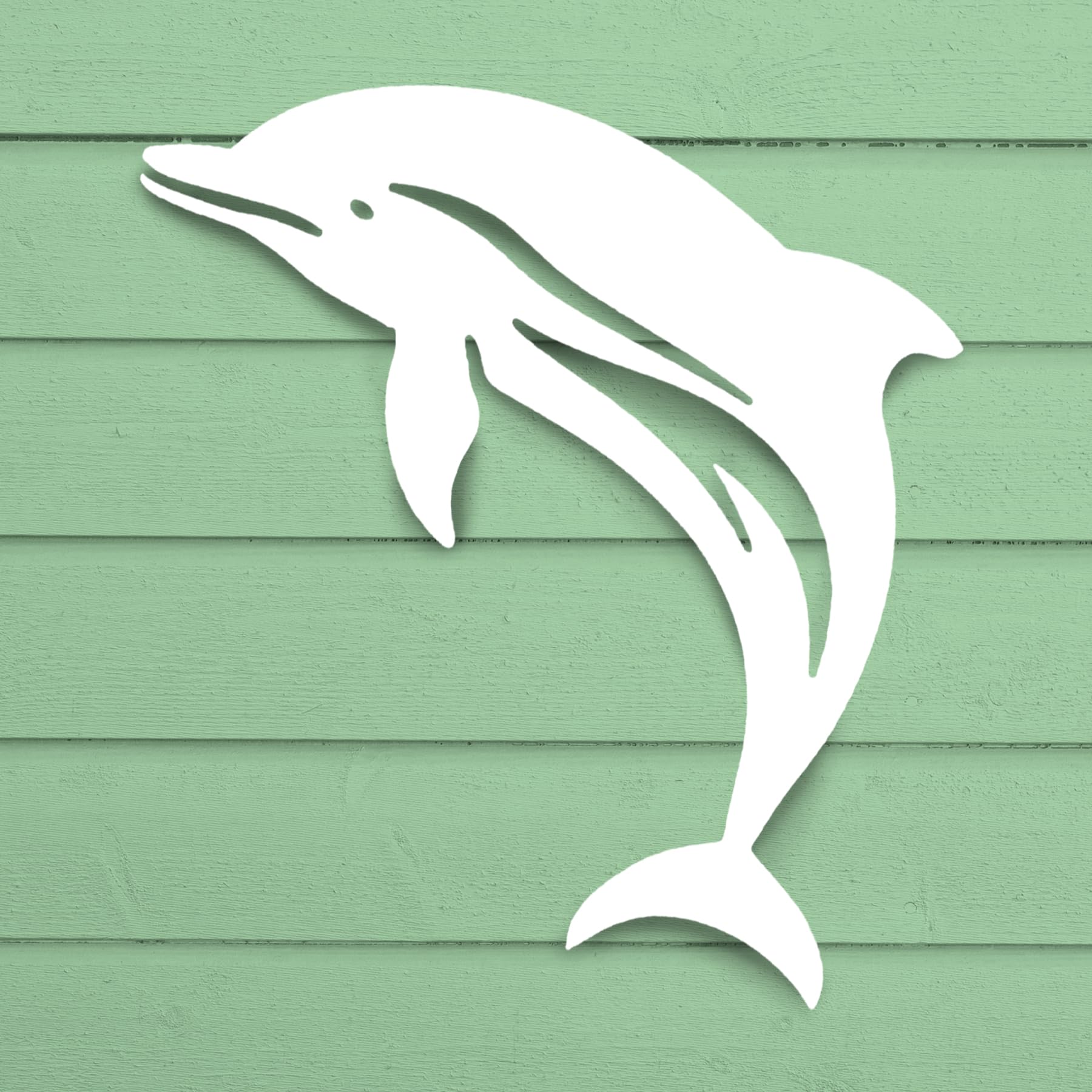Outdoor Dolphin Wall Art, Coastal Beach House Decor