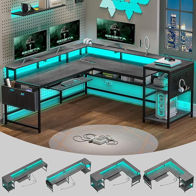 L Shaped Computer Desk, Reversible Computer Desks