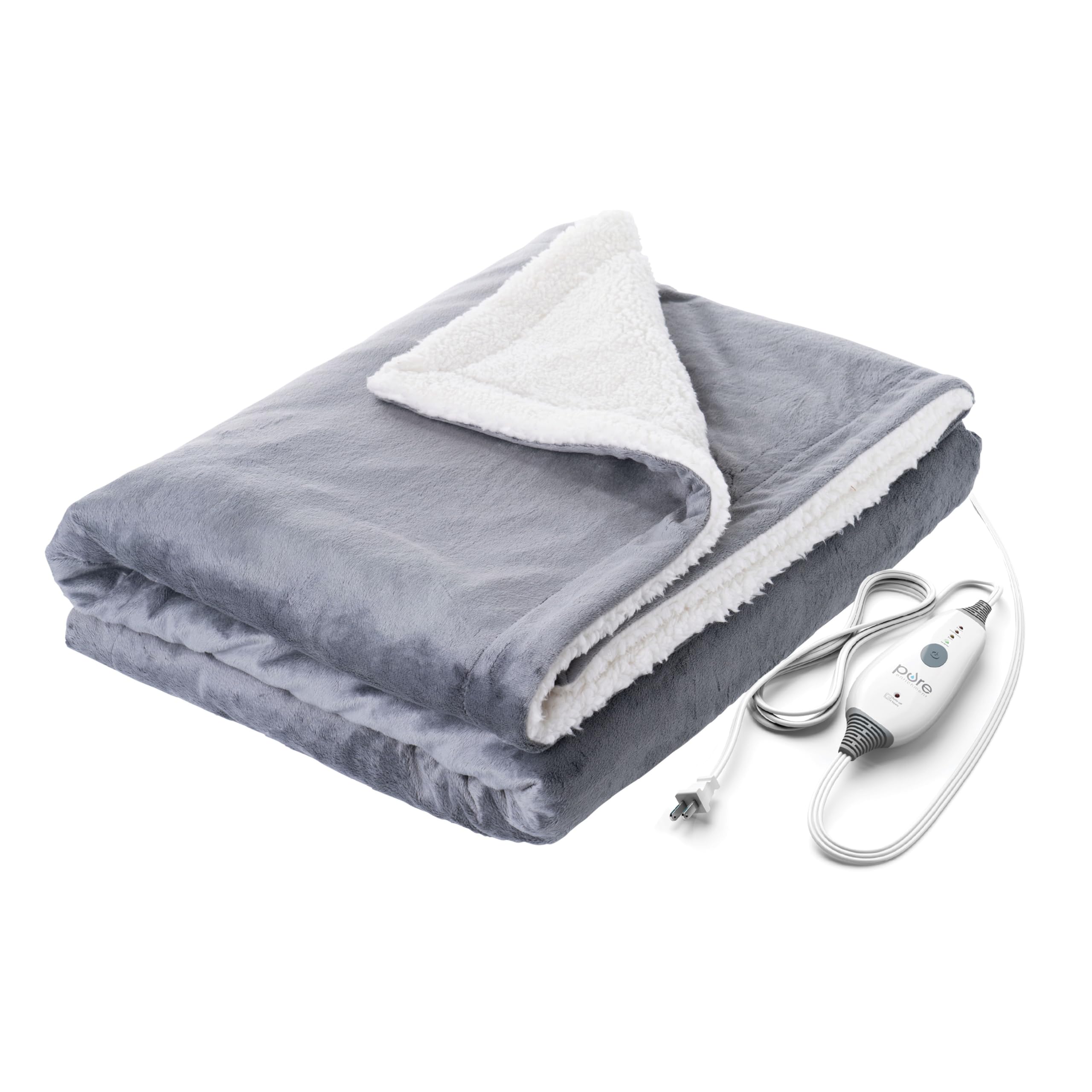 PureRelief Plush Heated Throw (50” x 60”) - 4 InstaHeat™ Settings