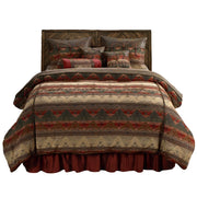 Paseo Road Sierra Western Bedding 7 Piece King Comforter Set, Faux Suede Chenille