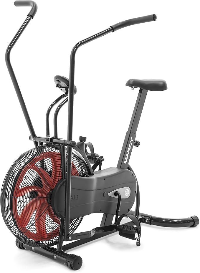 Exercise Upright Fan Bike for Cardio Training, Adjustable Recumbent Bike, Stationary Bikes