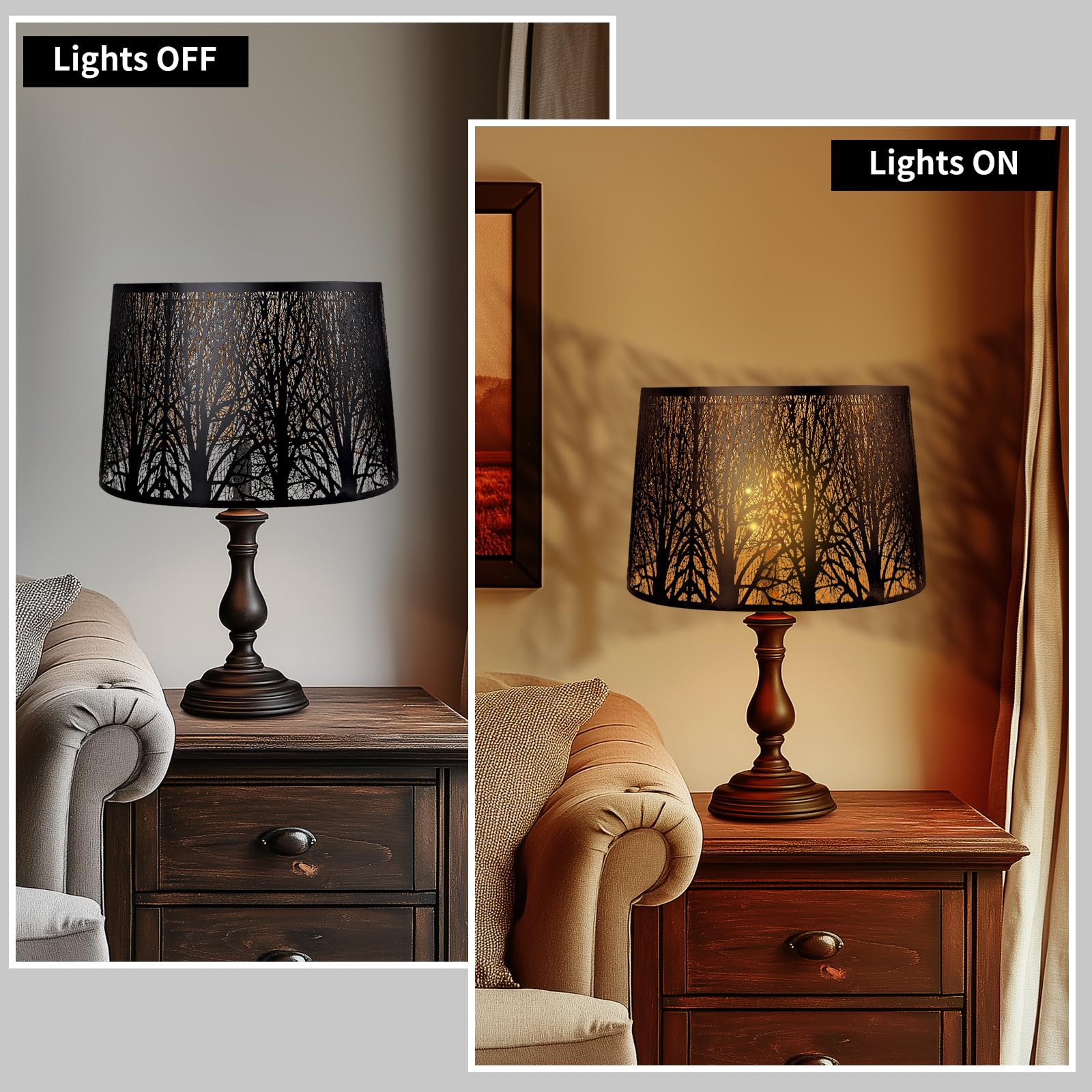 Large Lamp Shades, Alucset Drum Big Lampshades for Table Lamp and Floor Light,