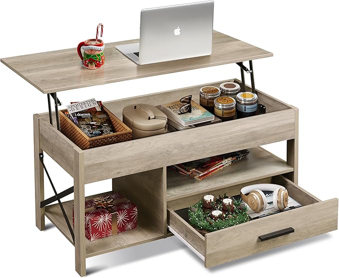 Coffee Table, 39" Lift Top Coffee Table with Hidden Compartment, Storage Drawers