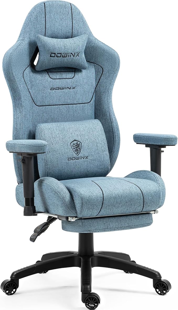 Gaming Chair Tech Fabric with Pocket Spring Cushion, Ergonomic Computer