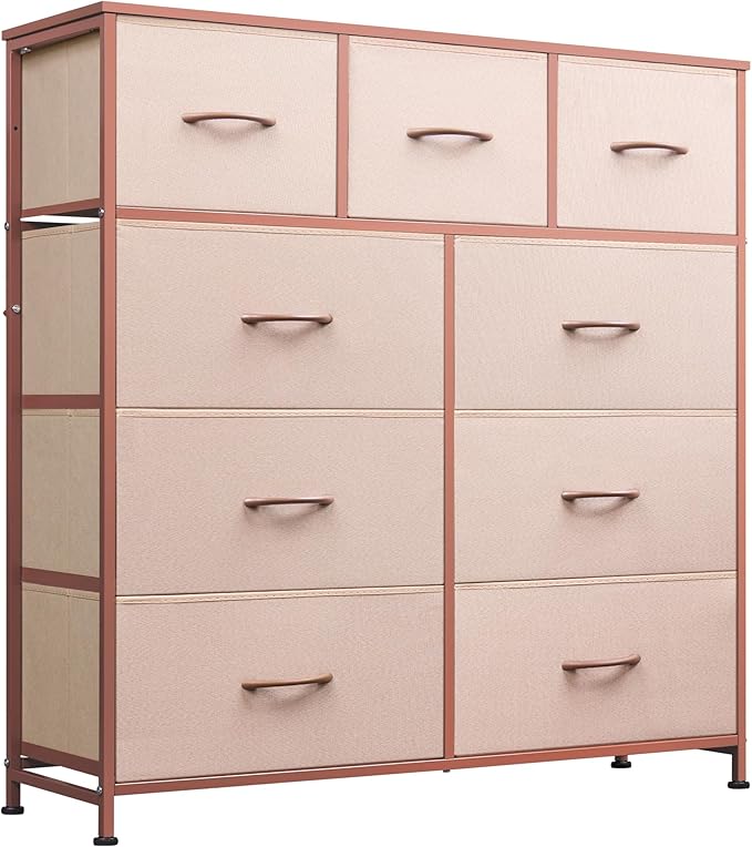 9-Drawer Dresser, Fabric Storage Tower for Bedroom, Hallway, Entryway