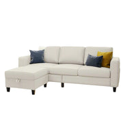 Sectional Sofa and Couches for Living Room - 78''L Shaped Beige Linen Couch