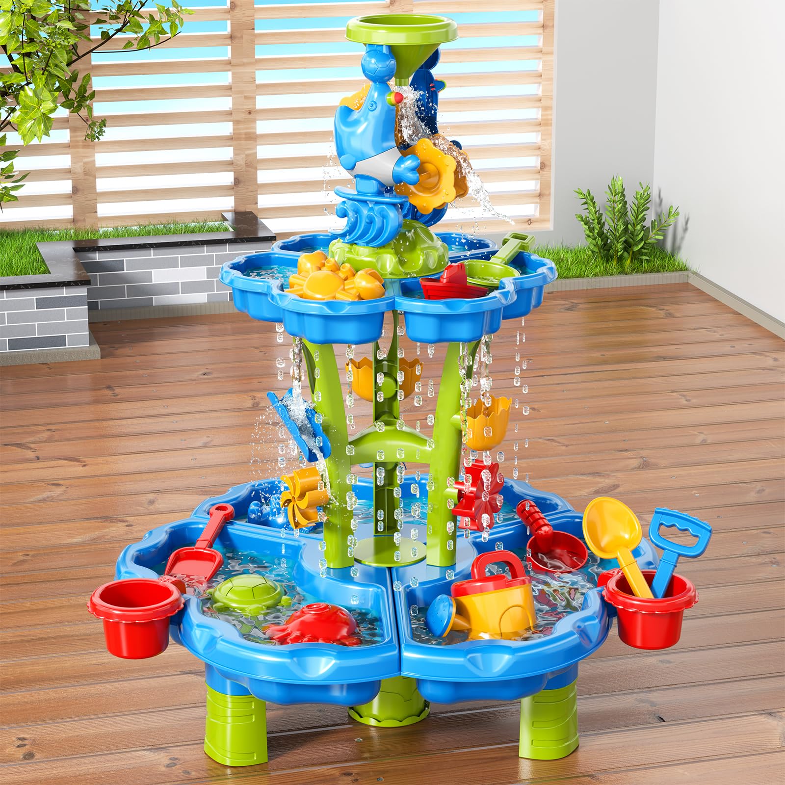 3 in 1 Water Table for Toddlers 3-5 4-8, Summer Outdoor Beach Outside Backyard
