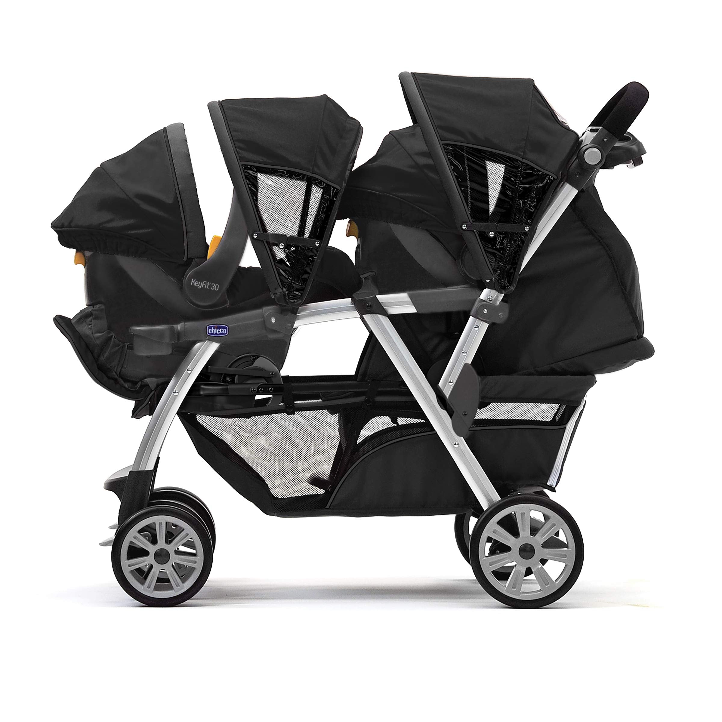 Together Double Stroller - Minerale | Black/Silver