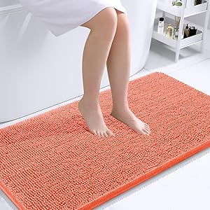 Bathroom Rugs 59x24, Extra Soft Absorbent Chenille Bath Rugs
