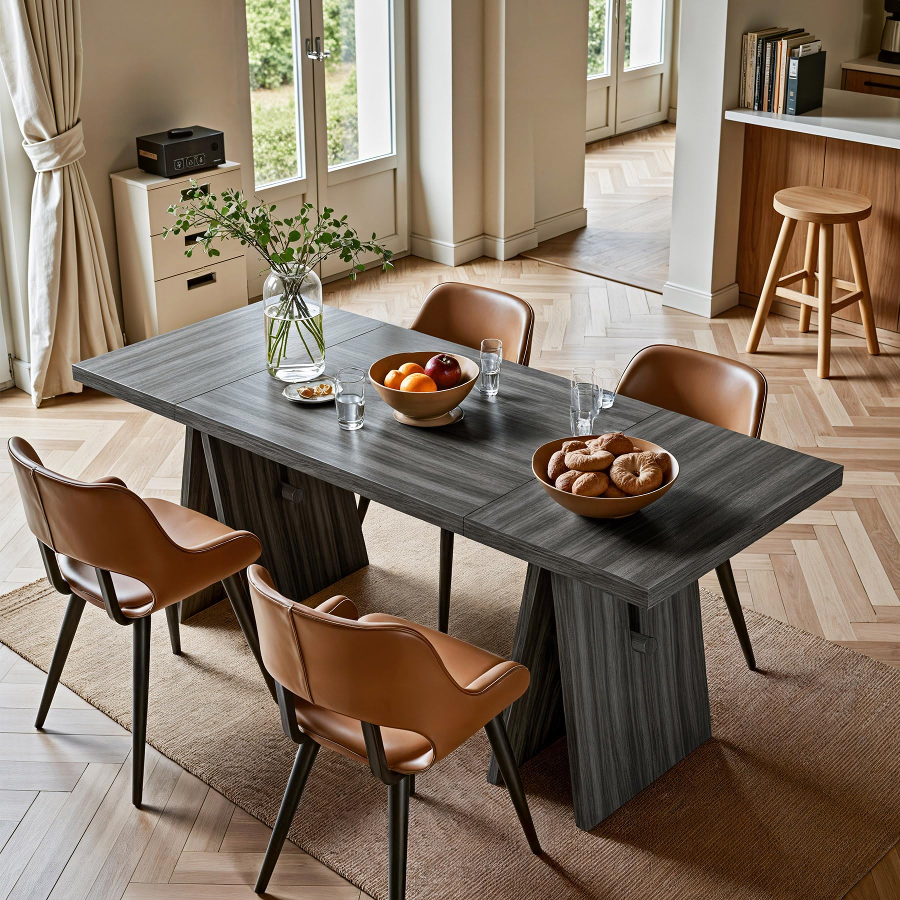 V777VE703-6 6 Piece Dining Set Contains a Rectangle Dining Room Table