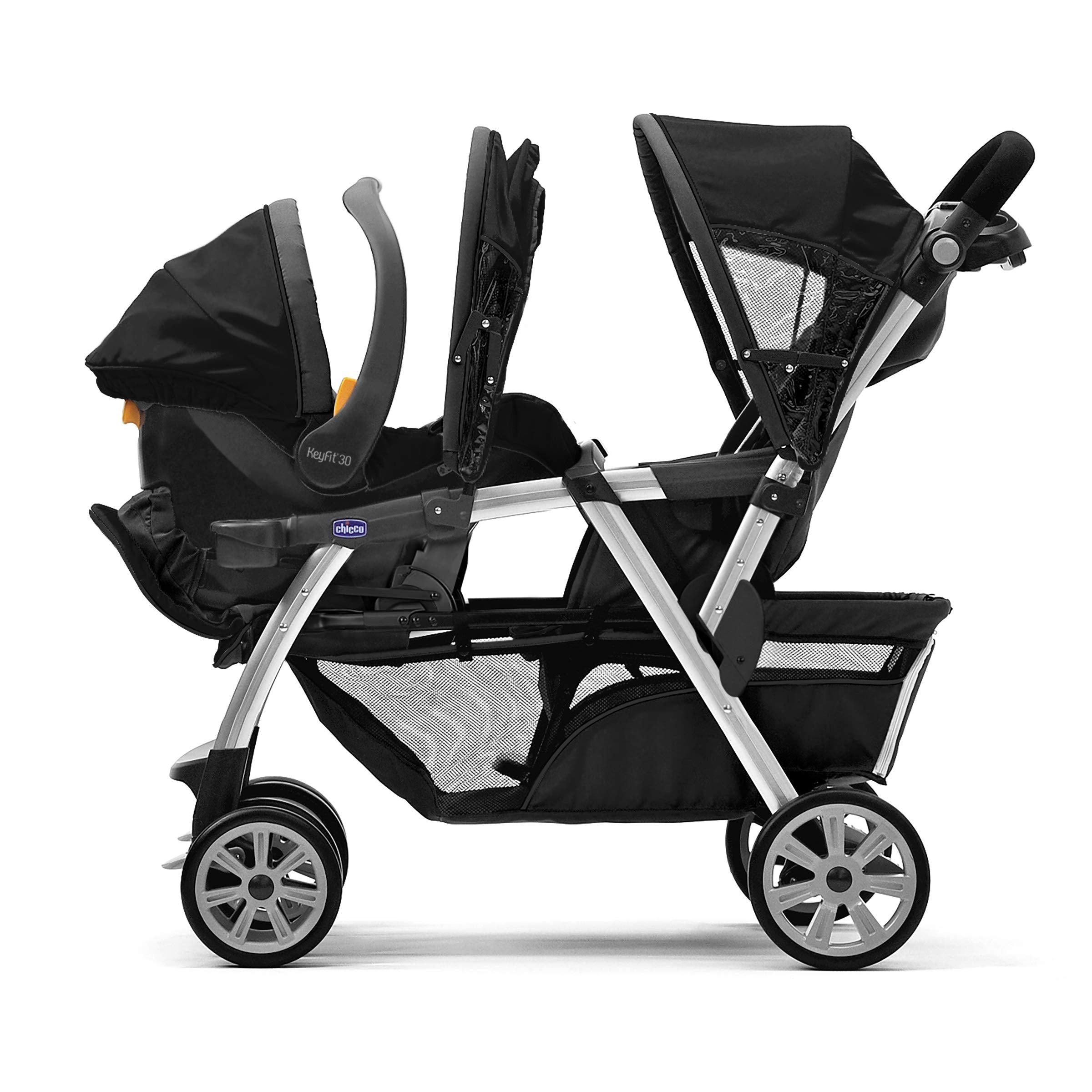 Together Double Stroller - Minerale | Black/Silver