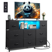 Black Dresser for Bedroom, TV Stand for Bedroom for 50, 55 inch TV,Bedroom Furniture