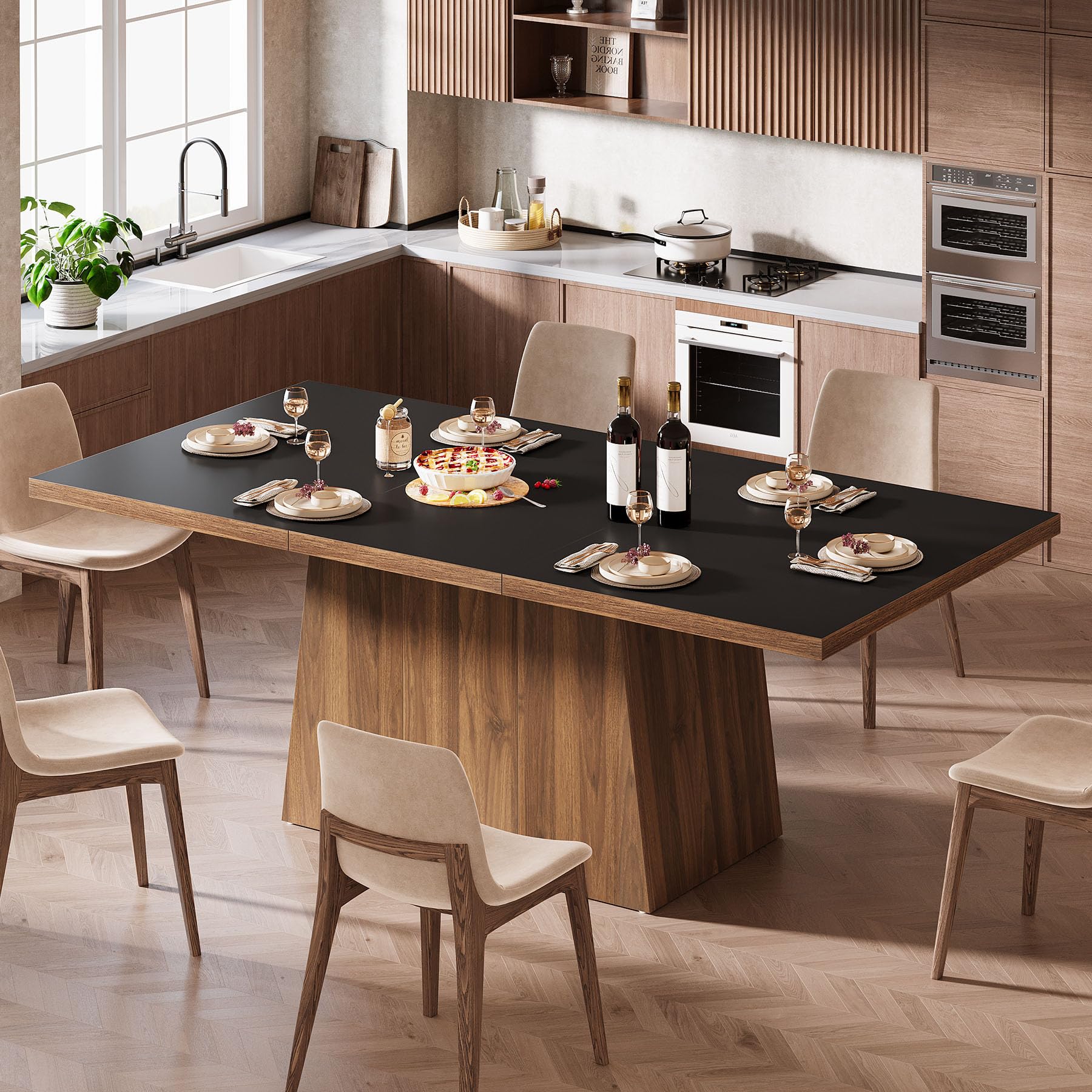 Rectangular Dining Table for 6-8 People