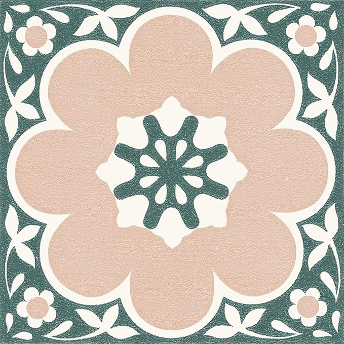 12-in by 12-in Black Daphne Vinyl Peel & Stick Floor Tiles (10 Tiles), (10 sq.ft./Carton)
