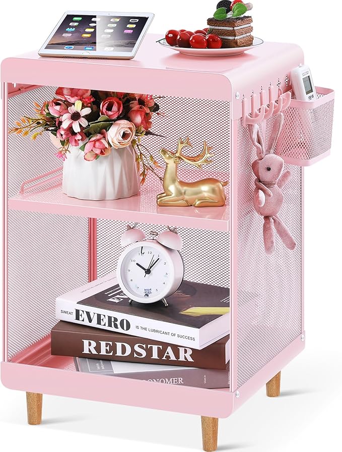 Night Stand,Cute End Table with Storage Drawer,Nightstand, living room