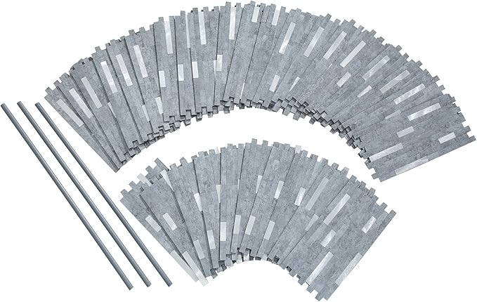 Peel and Stick Collage Tile in Mixed Gray Corridor (15 Sq Ft Kit)