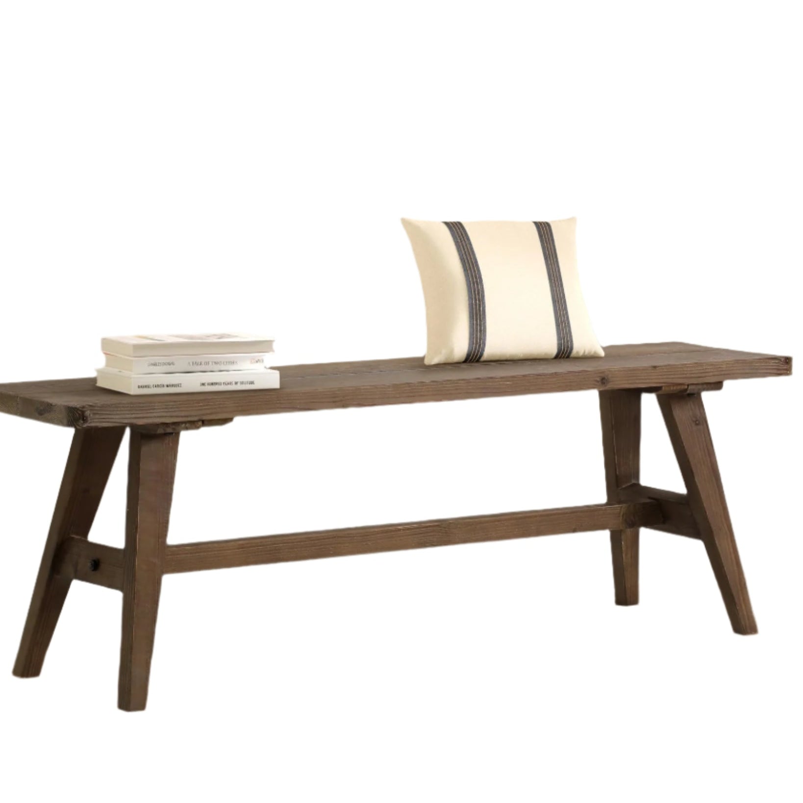 47" Farmhouse Wood Bench, Dining Room Bench, Entryway Bench for Living Dining Room