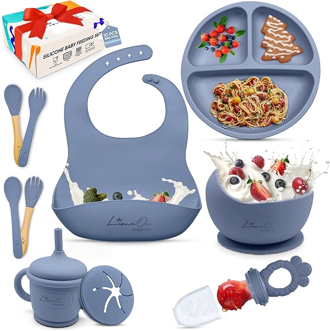 Baby Feeding Set - BPA-Free, Baby Led Weaning Supplies, Toddler plates and bowls