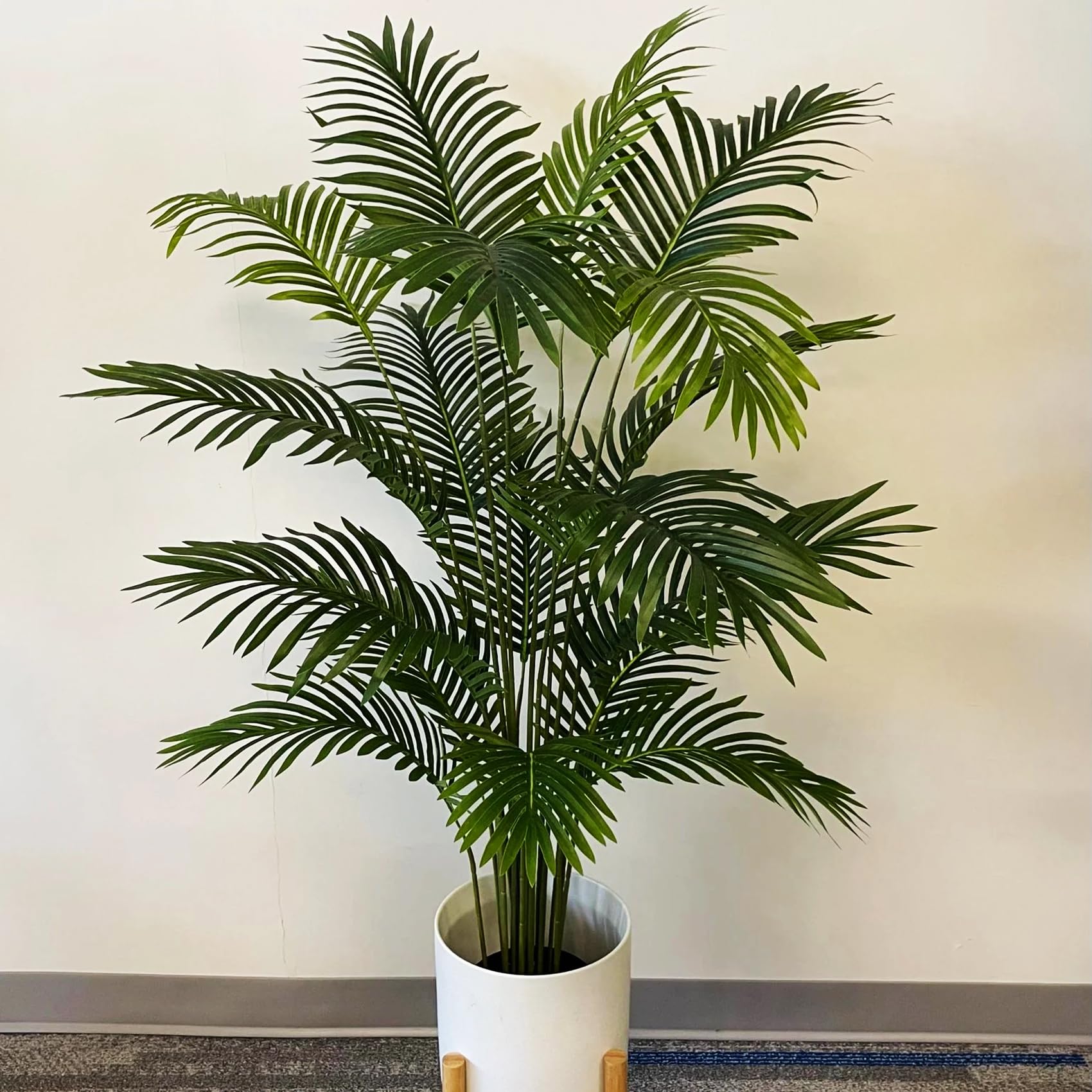 6ft Tall Artificial Areca Palm Trees – Set of 2 | 19-Trunk Real Touch Fake Palm