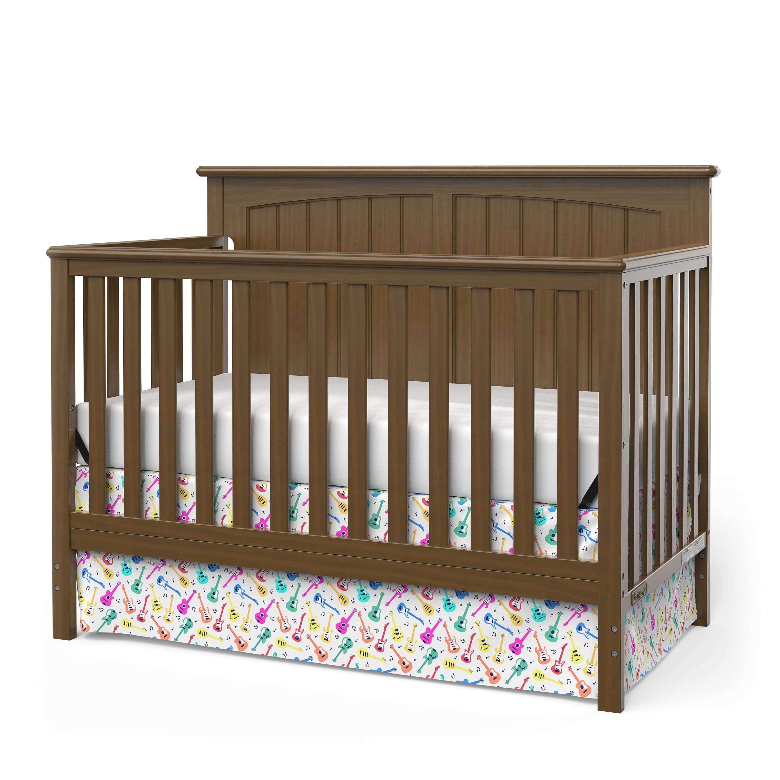 Sheldon 4-in-1 Convertible Crib, Baby Crib Converts to Day Bed