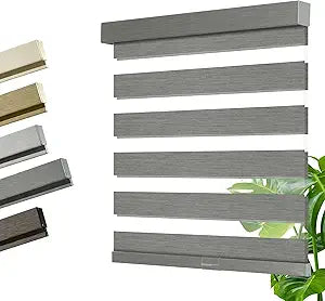 Cordless Zebra Blinds for Windows,Light Control,Blackout Interior Blinds