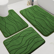 Memory Foam Bathroom Rug Sets 3 Piece