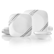 Vitrelle 18-Piece Service for 6 Dinnerware Set Triple Layer Glass and Chip Resistant