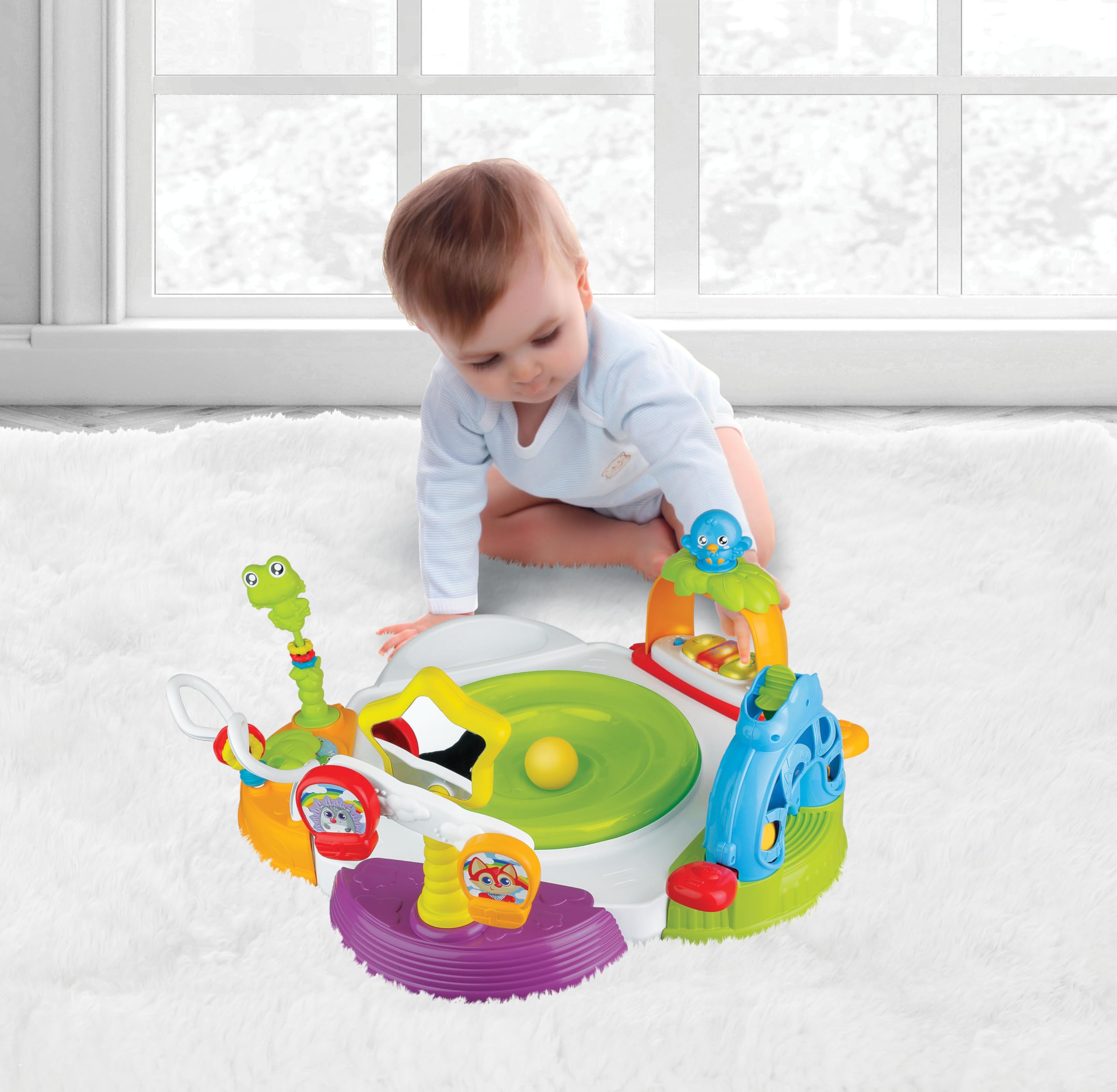 Baby Move 3-in-1 Activity Center with Adjustable Height Includes Ball Poppere