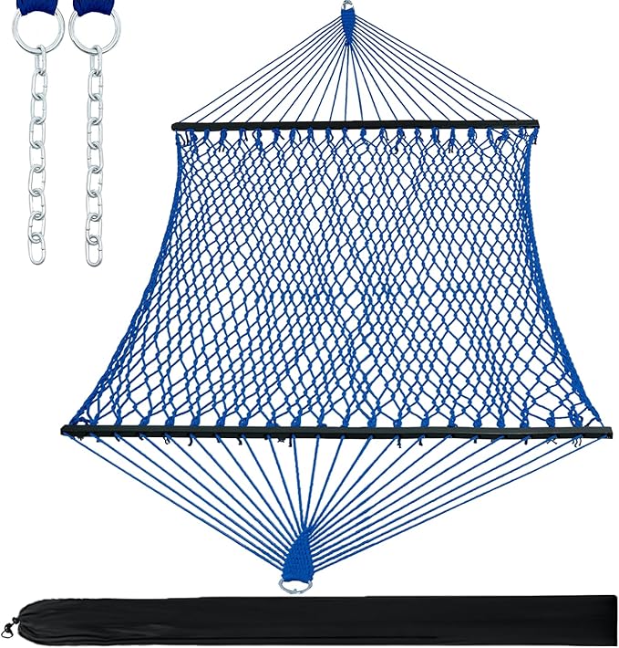 Double Hammocks for Outside, 13ft Traditional Rope Hammock for 2 Person