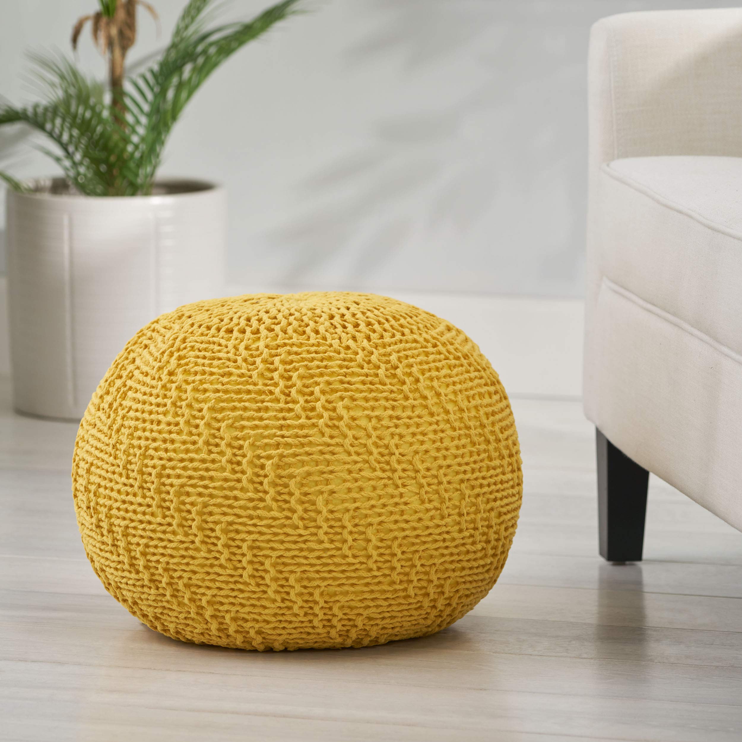Pouf, Yellow