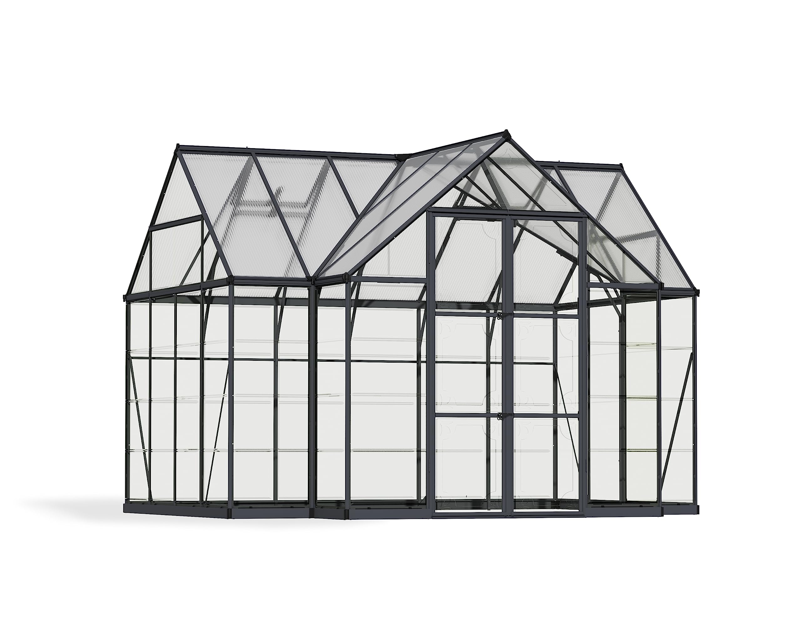 canopia 12x10 Garden Solarium Greenhouse, UV Polycarbonate Outdoor Structure