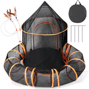 Cat Outdoor Enclosure Tunnels - Large Pet Tents Castle Playpen for Indoor/Outdoor