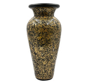 Floor Vase, 24 Inch Mosaic Vase – Tall Cylinder Made of Terracotta with Crackled Gold