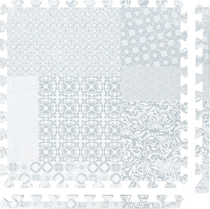 Premium Exercise & Baby Foam Play Mats - Stylish & Large Non-Toxic Puzzle Floor Mat - 6