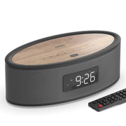 Bluetooth Clock Radio Speaker with Dual Music/Radio Alarms, Aesthetic Design