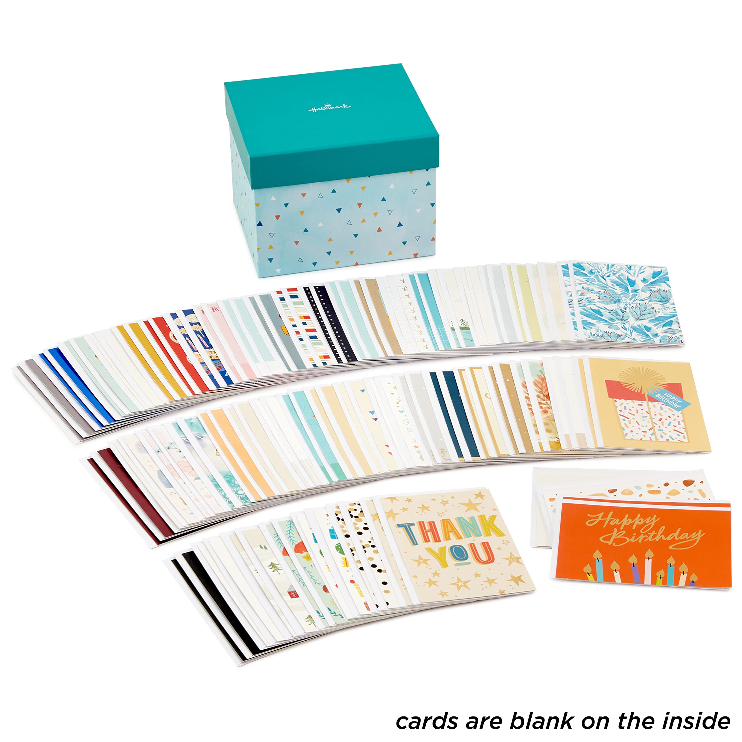 All Occasion Boxed Set of Assorted Blank Greeting Cards with Card Organizer