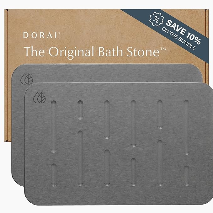 Home Bath Stone Mat 23.6"x15.4" – Quick-Dry