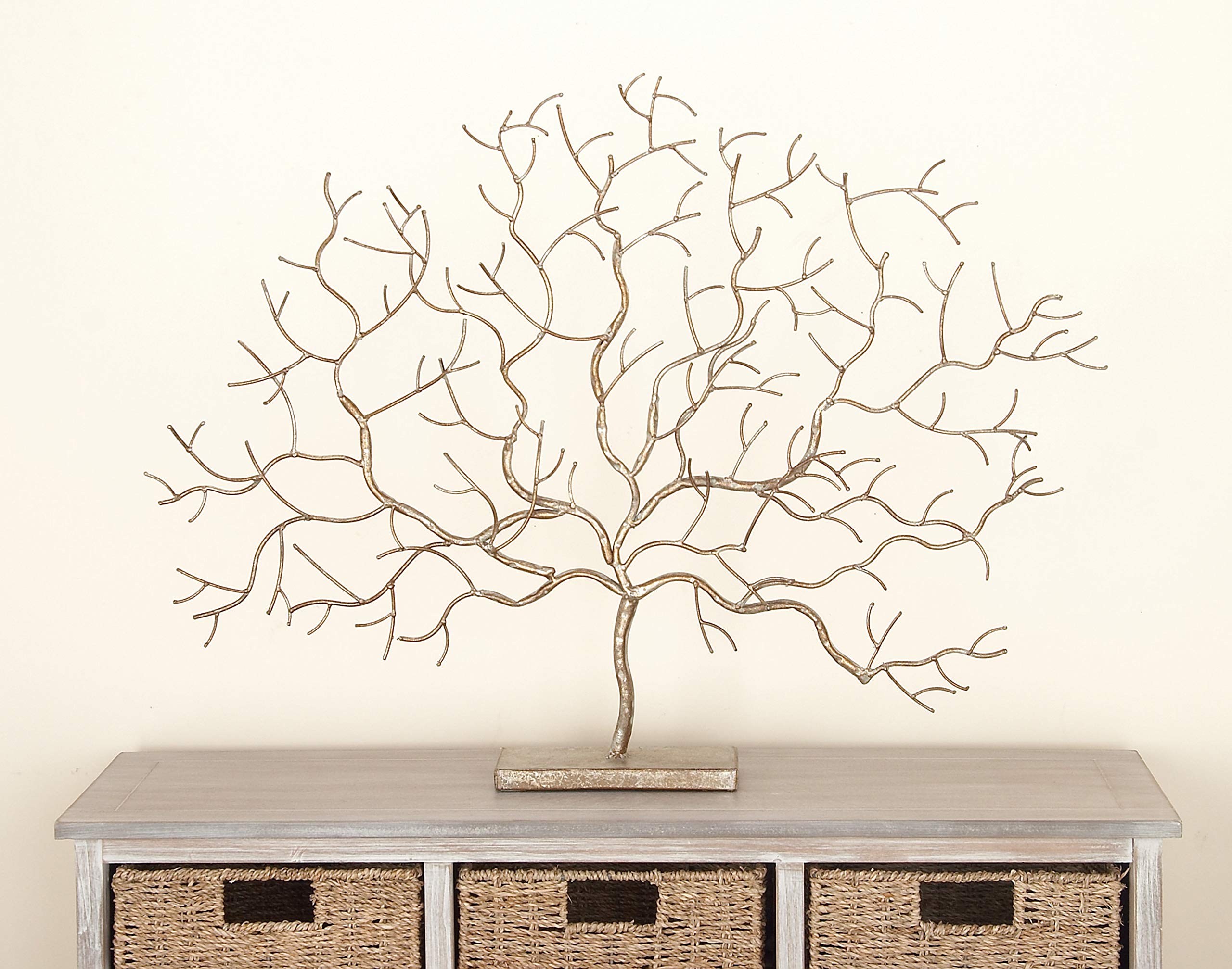 79 Metal Tree Decorative Sculpture Home Decor Statue, Accent Figurine 32" x 4" x 24"