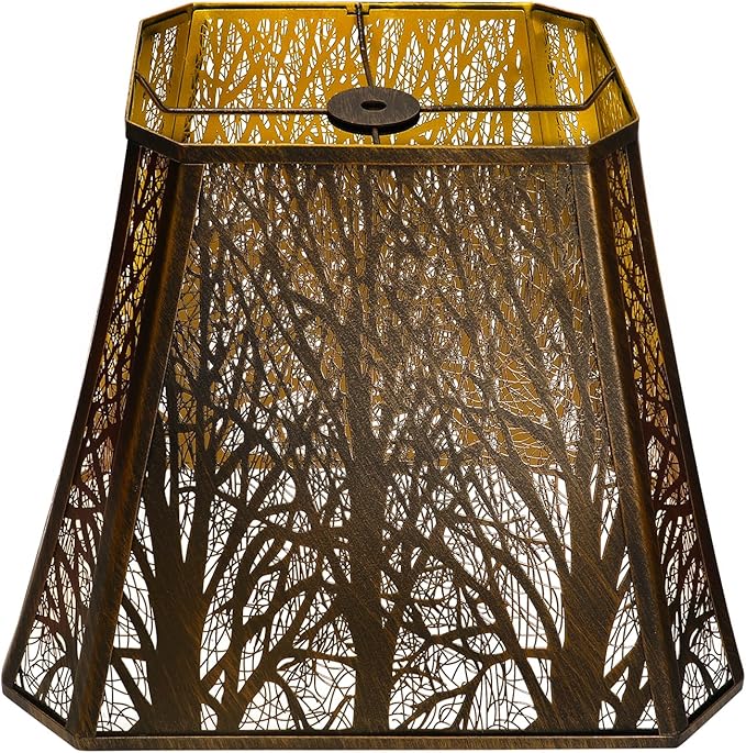 Rectangle Lamp Shade Fitter Floor Lamp Shade, ALUCSET Large Metal Lampshade
