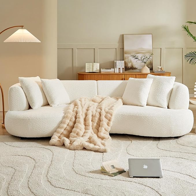 102.36" Curved Sectional Sofa Modern Couch,living room