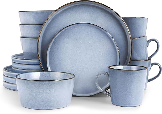 Dinnerware Sets, 16-Piece Stoneware Dinner Plates and Bowls