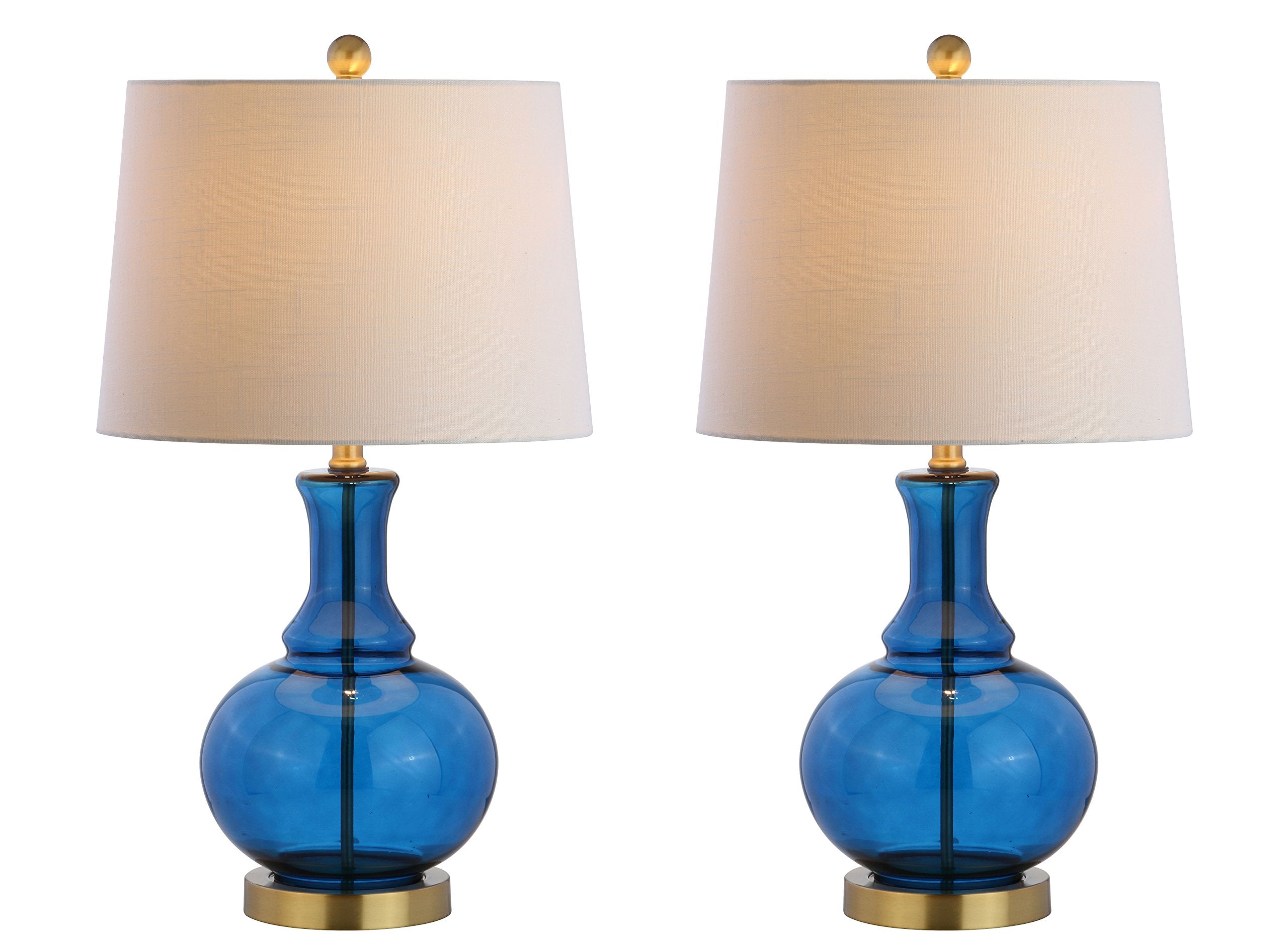 YL1068C-SET2 Set of 2 Table Lamps Lavelle 25" Glass LED Table Lamp Contemporary