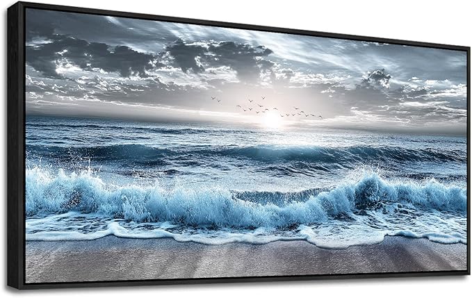 Large Canvas Wood Framed Wall Art Living Room Wall Decor For Bedroom