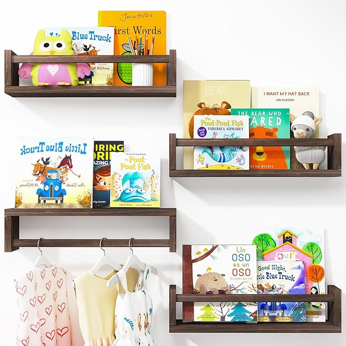 Nursery Book Shelves, 16.5 Inch Floating Nursery Bookshelves