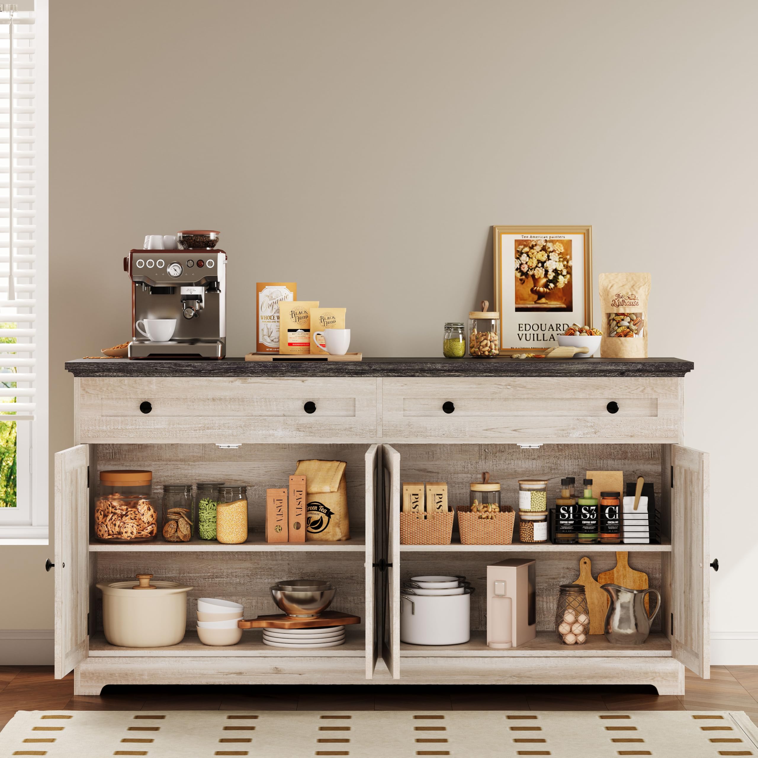 Buffet Cabinet with Storage, Sideboard Storage Cabinet